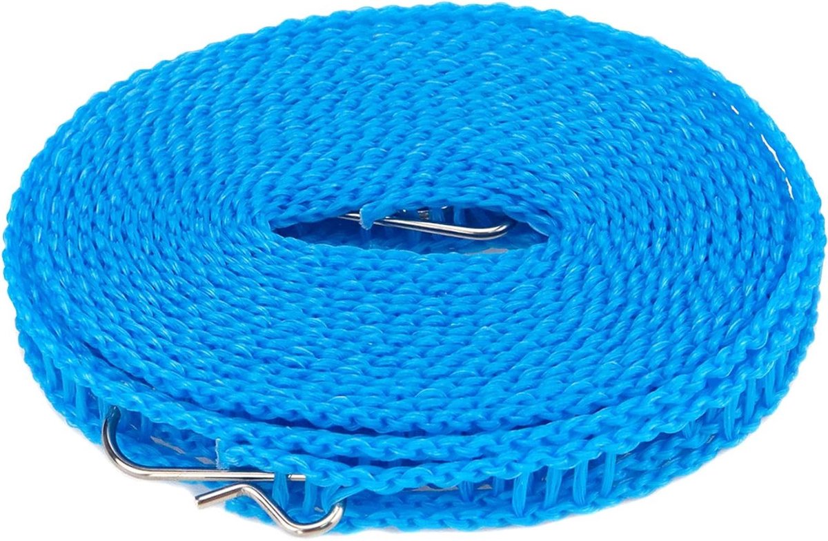 Waslijnen - Droogtouw Hanger - Kleding Drogen - Winddicht Ontwerp - 3 Stuks - Blauw