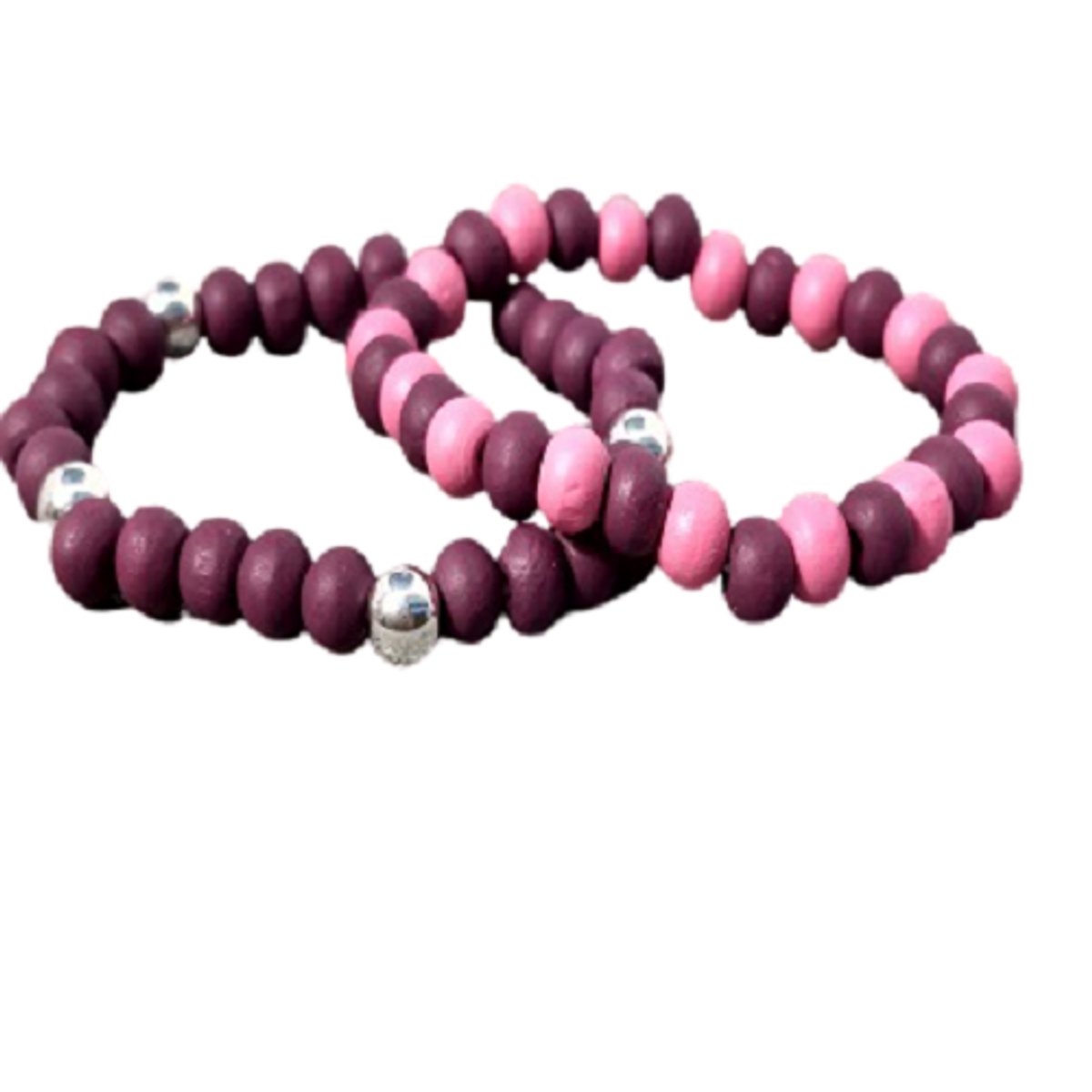 Aanpasbare armband-beads purple