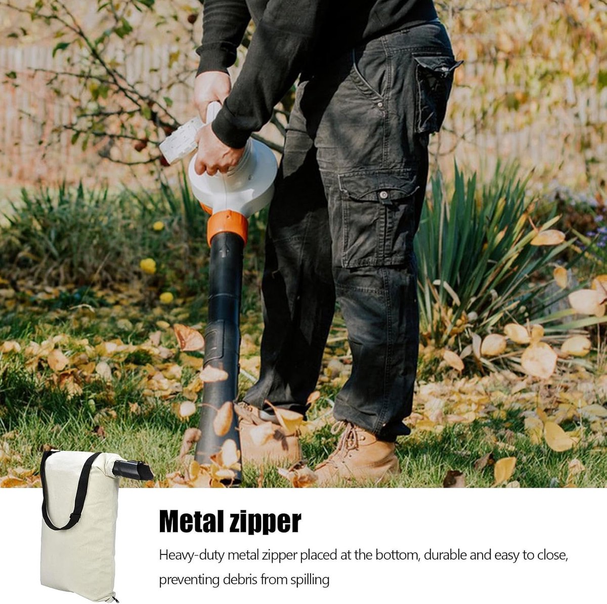 Bladblazer zak - Tuinaccessoire vacuüm - Tuin reinigen - Duurzaam polyester - 626 inch - Zwart