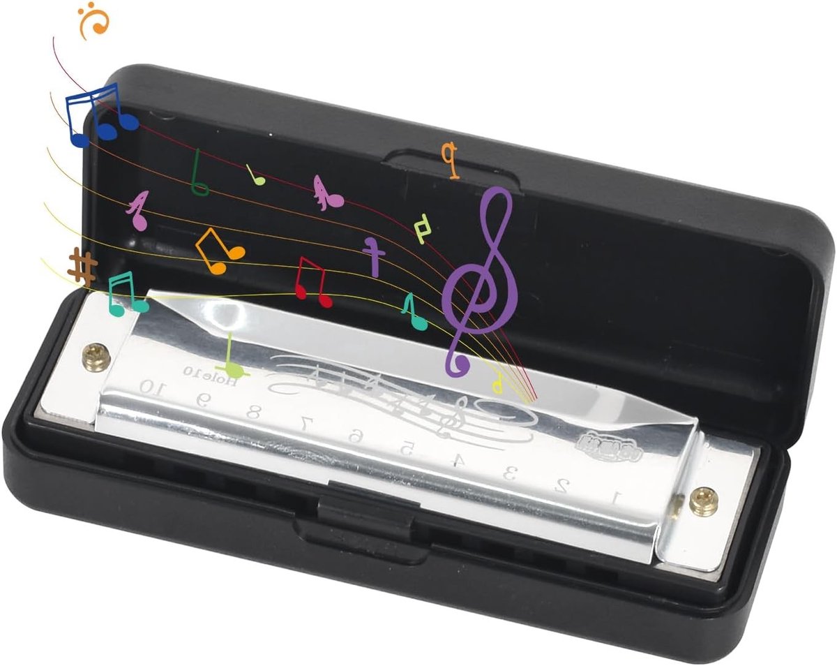 Diatonische Mondharmonica C-majeur 10 Gaten voor Beginners en Blues