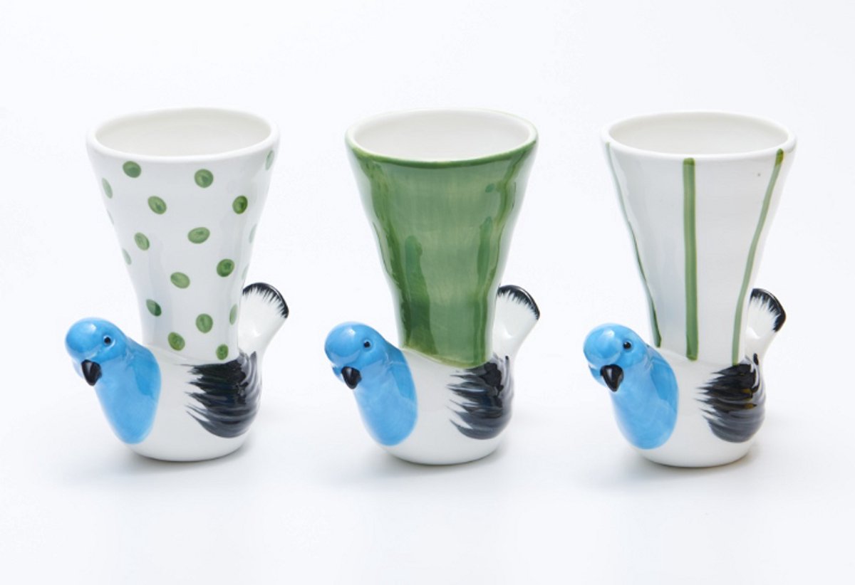 Villa Pottery Vaas - Villa Pottery - Woondecoratie - Decoratie - Porselein - Waterdicht - Jipke 1_3E S/3 Blauw