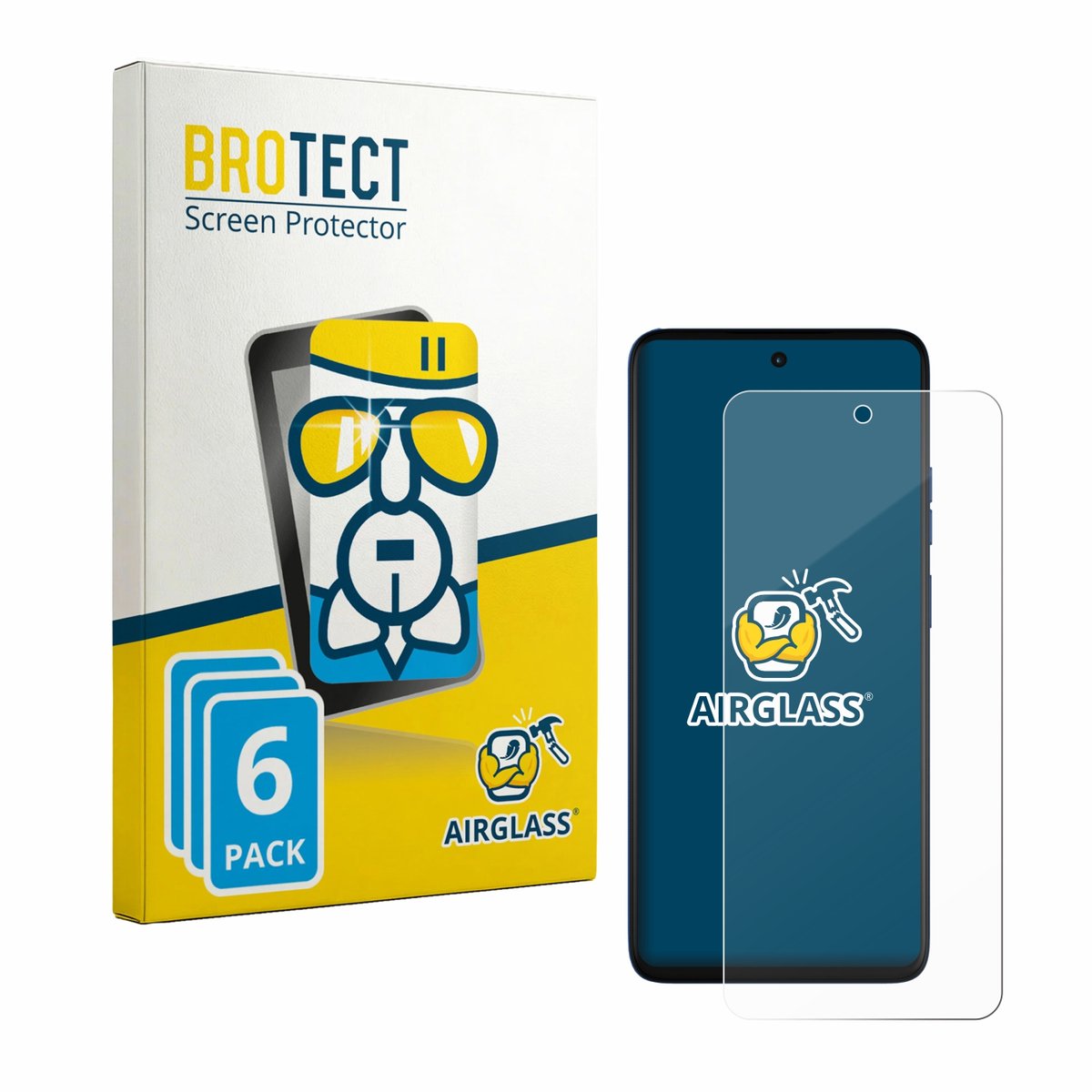 Screenprotector 6 Stuks voor Motorola Moto G57 Beschermglas transparant