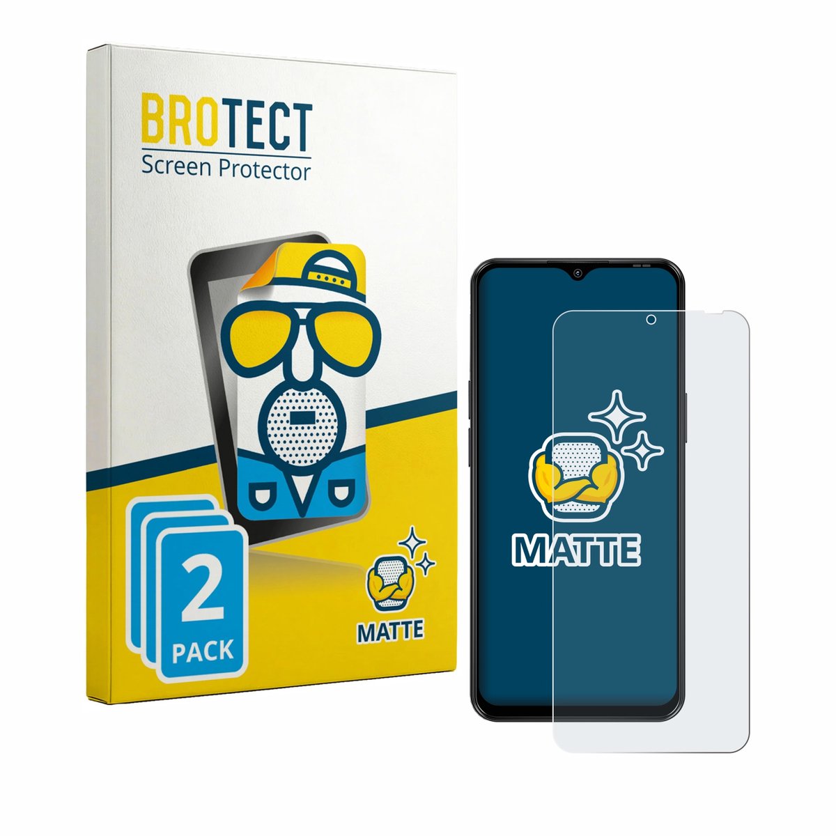 BROTECT - Screenprotector voor Blackview Wave 7C - Folie Beschermfolie matte 2 Stuks
