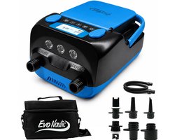 SUP Pomp Elektrisch met Accu 16 PSI – EvoNautic Draagbaar 6000mAh – USB Powerbank & 12V – Voor Luchtbed, Kajak, Tent