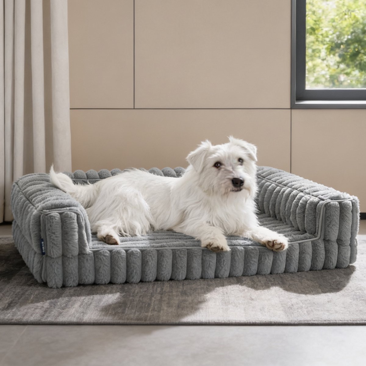 Hondenmand Medium Van Traagschuim Voor Optimale Ondersteuning – Hondenbed Middelgrote Hond Waterdicht en Antislip Voor Dagelijks Gebruik – Dierenmand Met Wasbare Hoes en Zacht Hondenkussen
