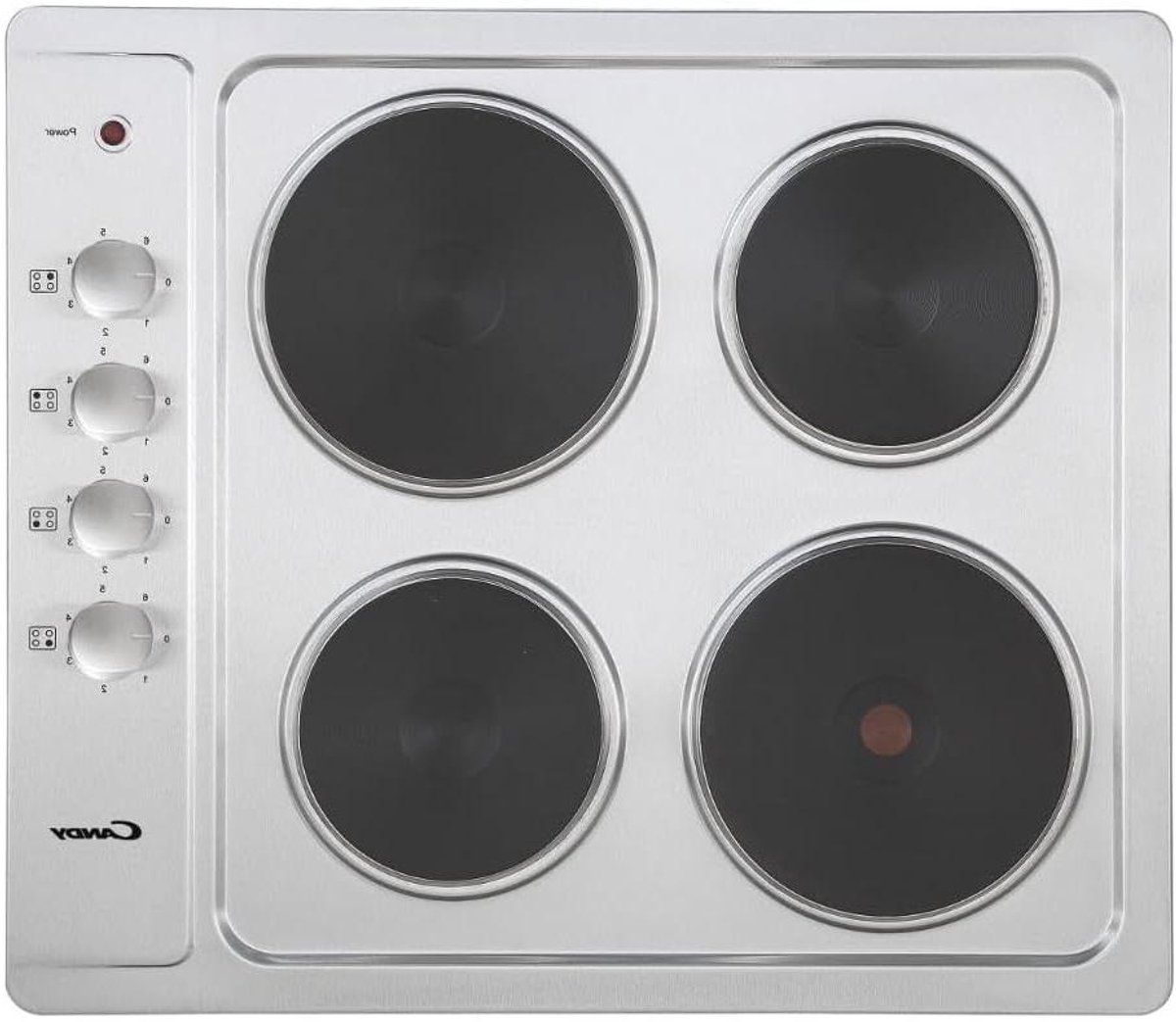 Elektrisch fornuis - Kookplaat - Thuis koken - Vijf kookzones - 58 x 50 cm - RVS