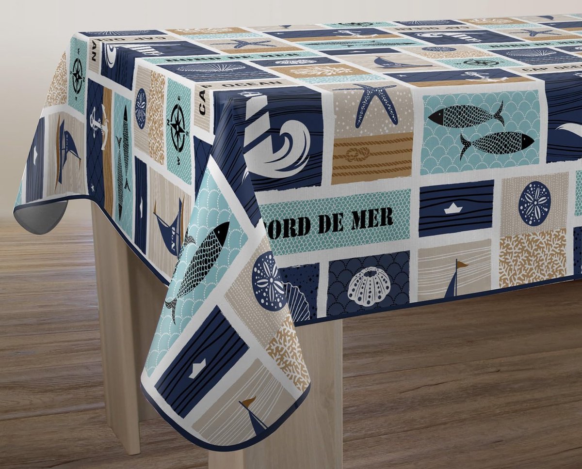 Tafelkleed - Beschermhoes - Eettafel Dekken - Waterafstotend - 300x150 cm - Blauw