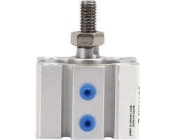 Pneumatische Cilinder - Dunne Cilinder - Industriële Automatisering - Compact Ontwerp - 15 mm Slag - Zilverkleurig