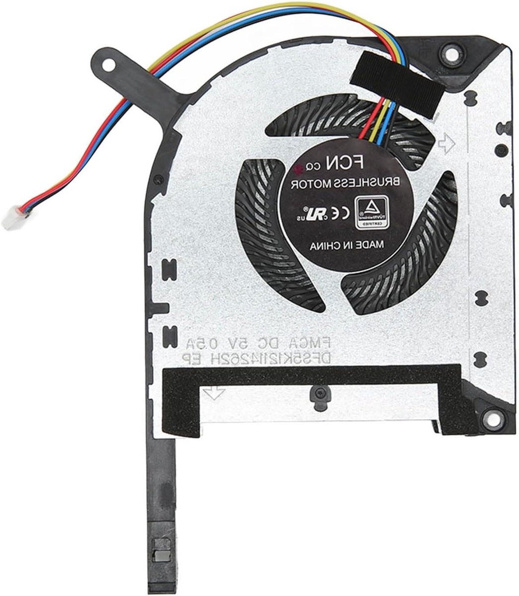 Laptop Koelventilator - Interne Koeler - Laptop Koelen - Aluminium Legering - 4-pins - Zwart