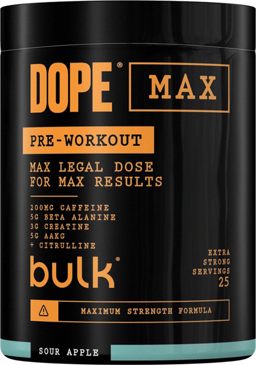 Bulk Dope Max Pre-Workout (25 serv) Sour Apple - Pre-Workout - Pre-Workout Booster