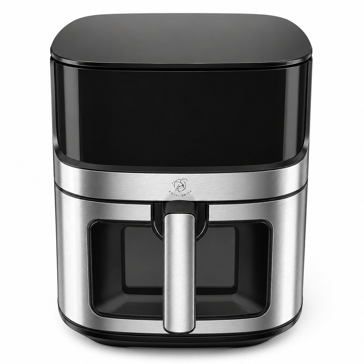 Royal Swiss® Airfryer XL 8L – Heteluchtfriteuse – Air Fryer 1500W – Touchscreen Frituurtoestel PFAS-vrij – Grijs
