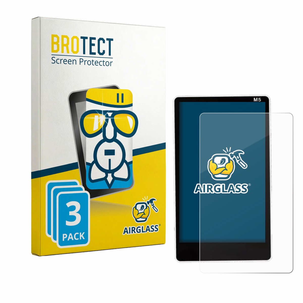 Screenprotector 3 Stuks voor Acogedo M5 Beschermglas transparant