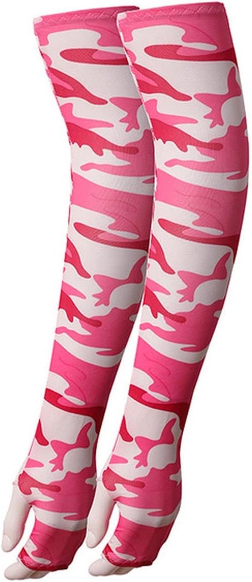 Arm Beschermers - Zonnehoezen - Bescherming tegen zon - Ademend Ice Silk - One Size - Bruin
