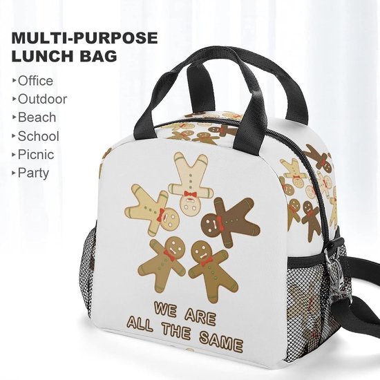 Geïsoleerde Lunchtas - Koeltas Kinderen - Eten Meenemen - Lichtgewicht Ontwerp - Klein Formaat - Peperkoek Man — afbeelding 3