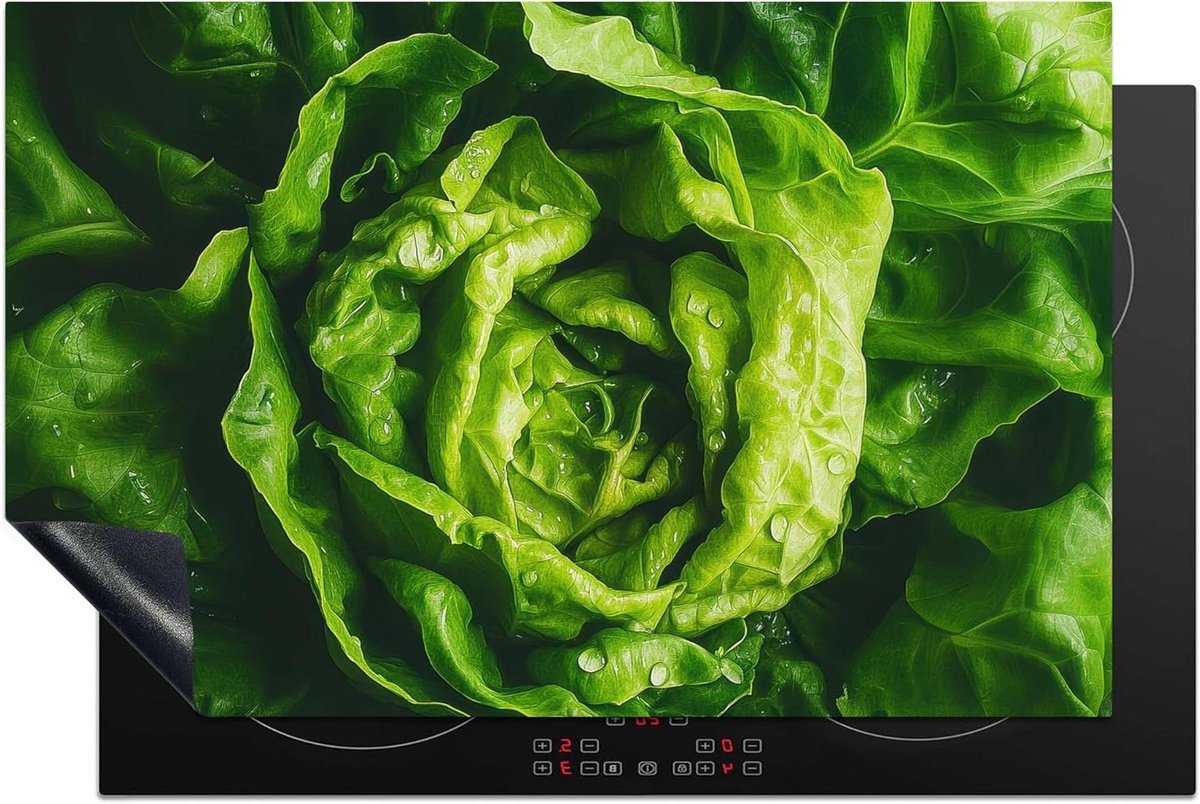 Inductie Protector - Kookplaat Deksel - Extra Werkruimte - Unieke Foto Print - 81x52cm - Groen