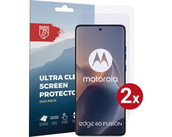 Rosso Screen Protector Geschikt voor Motorola Edge 60 Fusion | Ultra Clear Duo Pack | TPU Folie | Case Friendly Beschermfolie | 2 Stuks