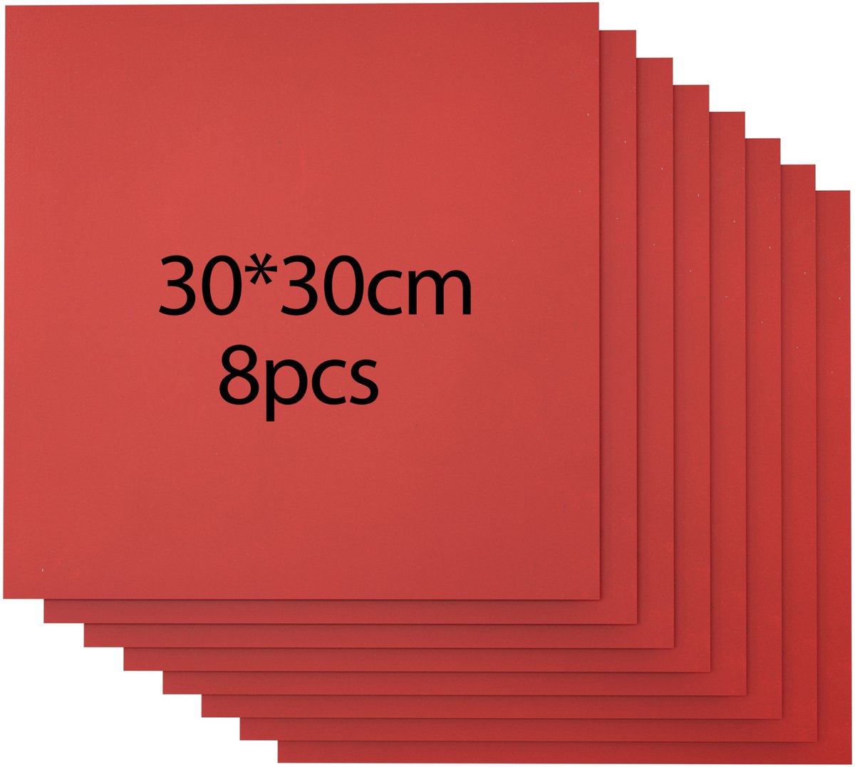 Creatorally 8 stuks Plaat - rood Multiplex Zonder Verf - Multiplex Platen - 3mm - 30x30cm - Perfect voor Pyrografie Lasersnijden CNC Fretwerk Rolzaag Freeswerk - Modelbouw Laser Snijden Graveren