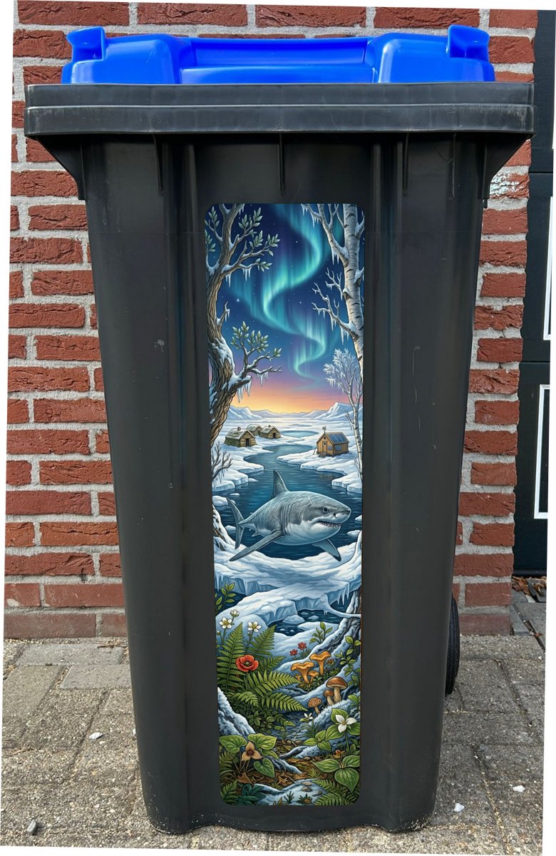 Klikosticker haai 20x80 cm. (zie ook de andere designs)