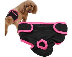 Wasbare loopsheid luiers voor vrouwelijke honden - Beschermende broek tegen urine incontinentie en loopsheid - Verstelbare slipjes voor ongetrainde puppy's - Hondenbroek voor fysiologische behoeften (maat XS)