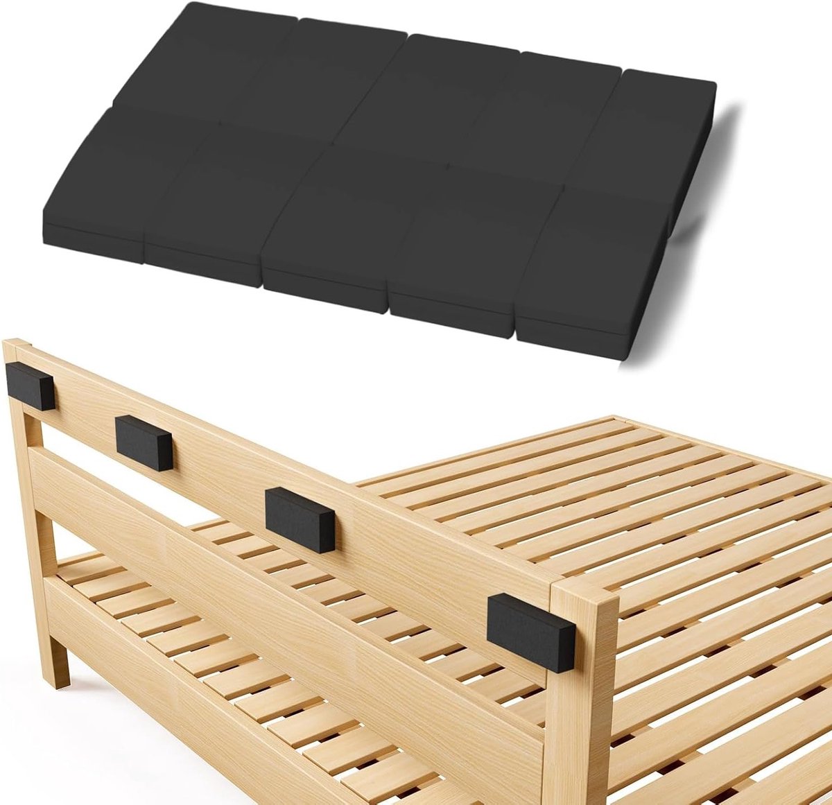 20 Stuks Zelfklevende EVA Foam Spacers voor Wandbescherming, Deurhandgreep Bescherming en Bedaccessoires in Zwart