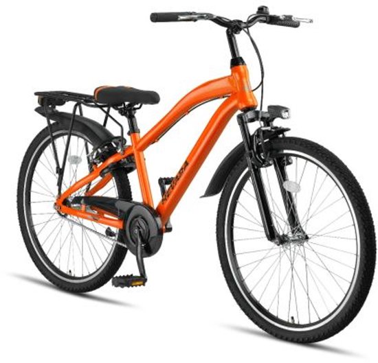 Altec Nevada - Jongensfiets 26 Inch - Kinderfiets voor 10 tot 14 Jaar - 140-155 cm - V-Brake + Terugtraprem - Neonoranje/Zwart van Altec — afbeelding 2