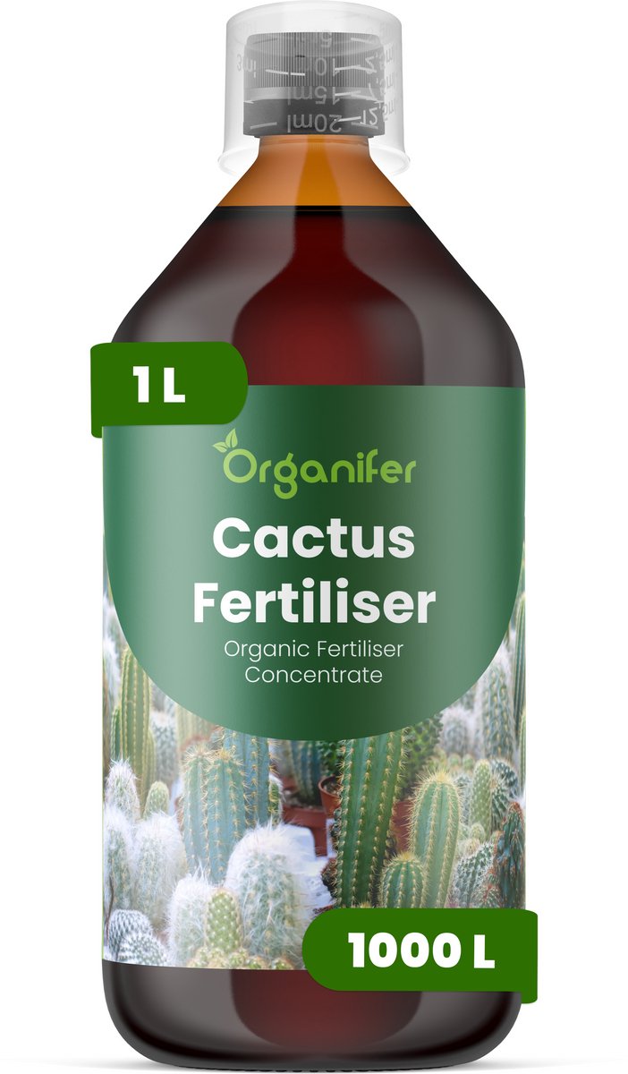 Vloeibare Meststof Voor Cactus 1 L Voor 1000 L - Npk 2-1-8 - Gelijkmatige Groei - Sterke Stengelstructuur - Sterk Wortelstelsel - Weerbaarheid - Stressbestendigheid - Zonder Vocht Vast Te Houden - Organifer