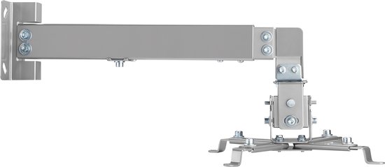 Projectorbeugel universeel wand plafond verstelbaar staal kabelbeheer zilver Cabletech