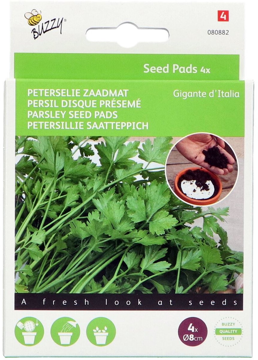 Buzzy® Seedpads Peterselie Gigante d'Italia - 4 zaadmatjes