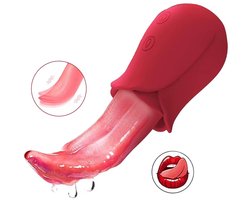 Tong vibrator voor vrouwen - Likende Tong Vibrator - Clitoris Zuiger - Likkende vibrator - Dildo Vibrator - Likkende Tong - Bef Vibrator - Clitoris Stimulator - Sex Toys voor vrouwen - 10 standen - Siliconen - Voor hem - Voor haar