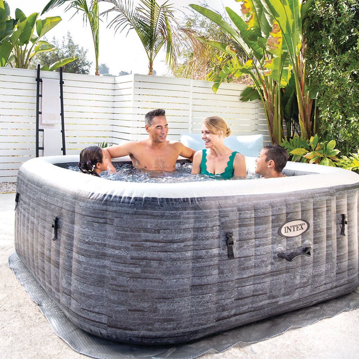 Intex PureSpa Jet & Bubble Deluxe Greystone opblaasbare spa - afbeelding 2