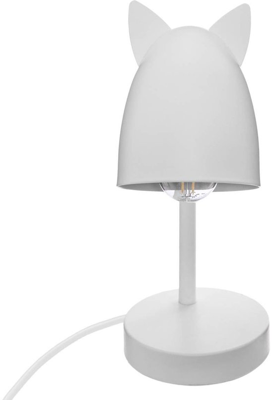 Bureaulamp met Oortjes - 18 x 12,5 x 31 cm - Wit — afbeelding 2
