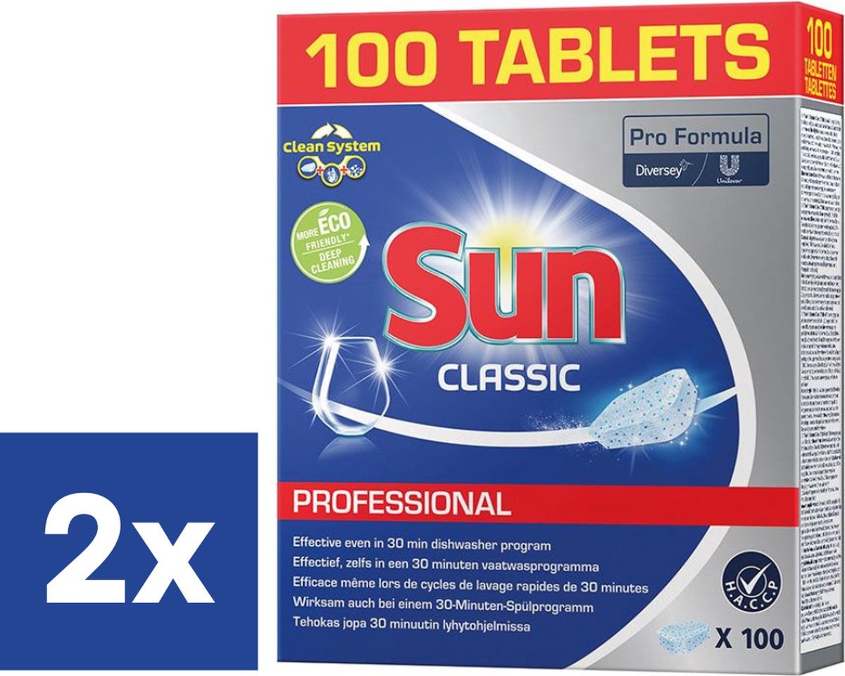 Sun Vaatwastabletten Classic - 2 x 100 tabs