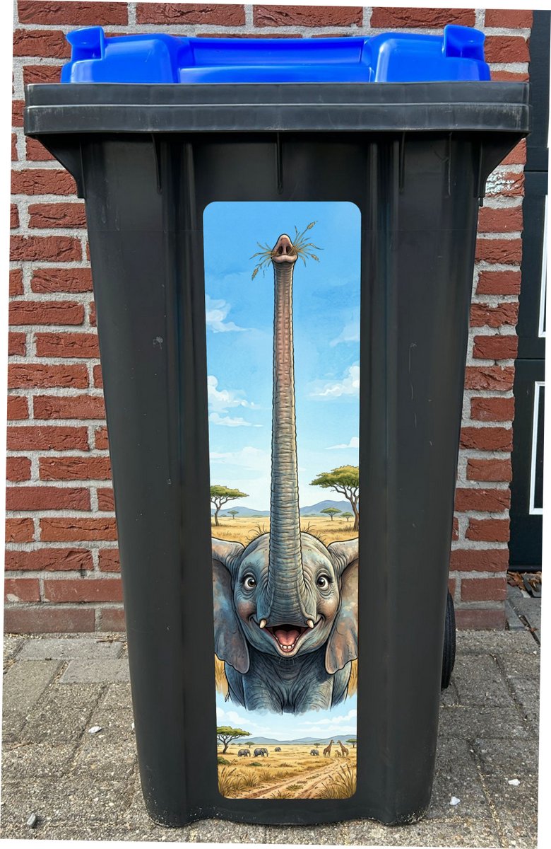 Klikosticker olifant 20x80 cm. (zie ook de andere designs)