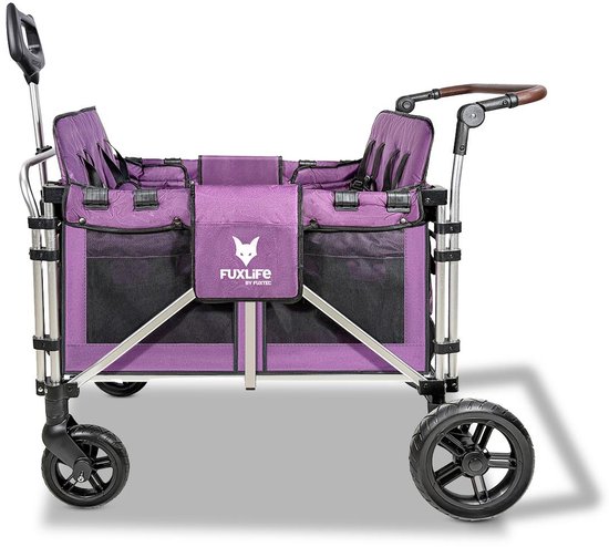 FUXTEC Bolderkar FX-CTXL900 - Opvouwbaar - paars - nu voor maximaal 4 kinderen van FUXTEC — afbeelding 5
