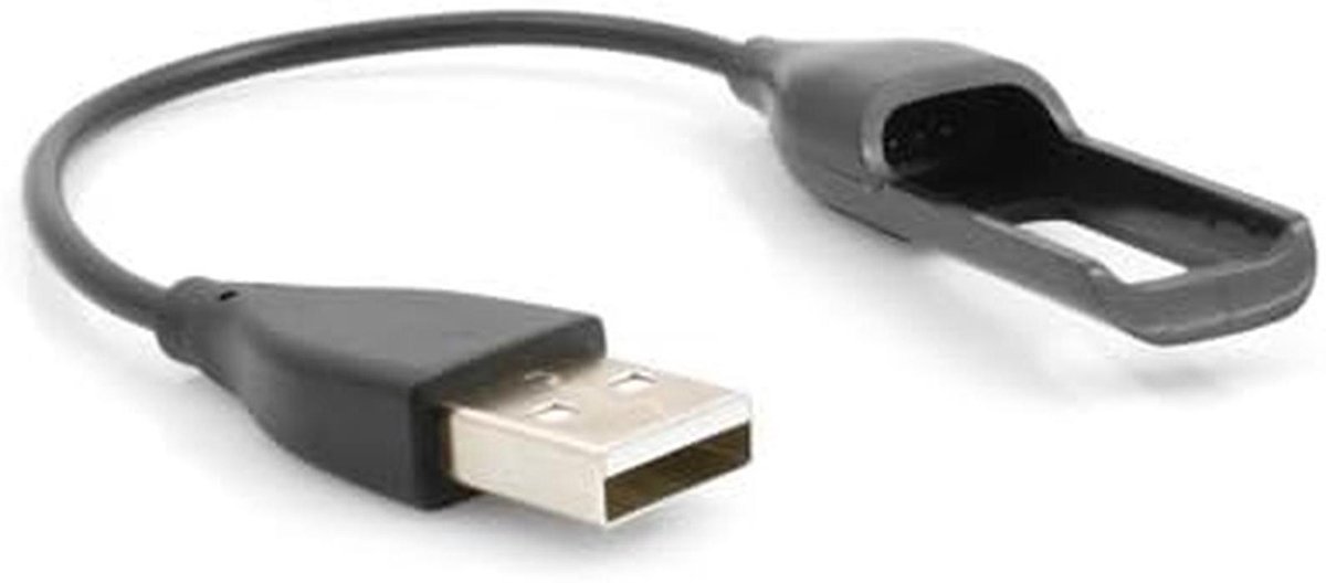 Oplaadkabel - USB kabel - Fitbit opladen - Compact formaat - 15 cm - Zwart