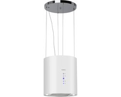 Klarstein Barett Dampkap Eilandschouw Eiland Dampkap - 190 W - Recirculatiesysteem Met 3 Standen - Recirculatievermogen: 558 M³/H - LED-Verlichting Fornuisverlichting: 2 X 1 W - Wit