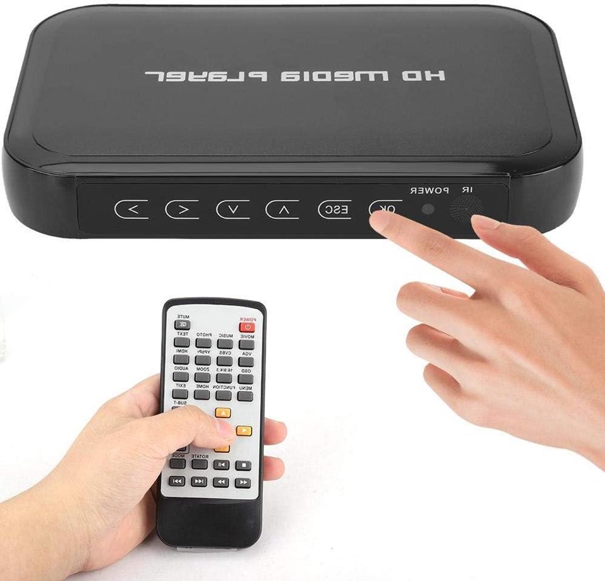 Multimediaspeler - Mediabox HD - Thuisbioscoop - Automatisch afspelen - 1080P - Zwart