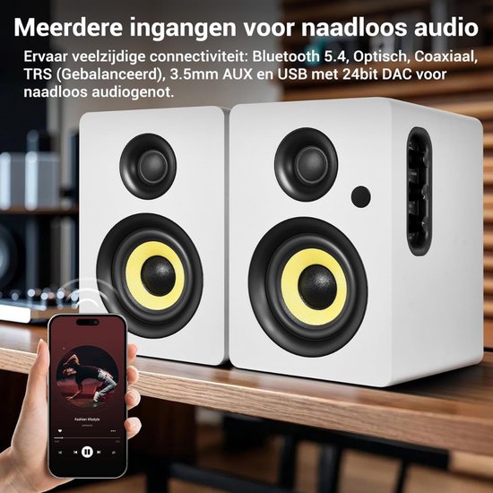 Boekenplank Speakers - HiFi Speakers - Stereo Speakers van Merkloos — afbeelding 2