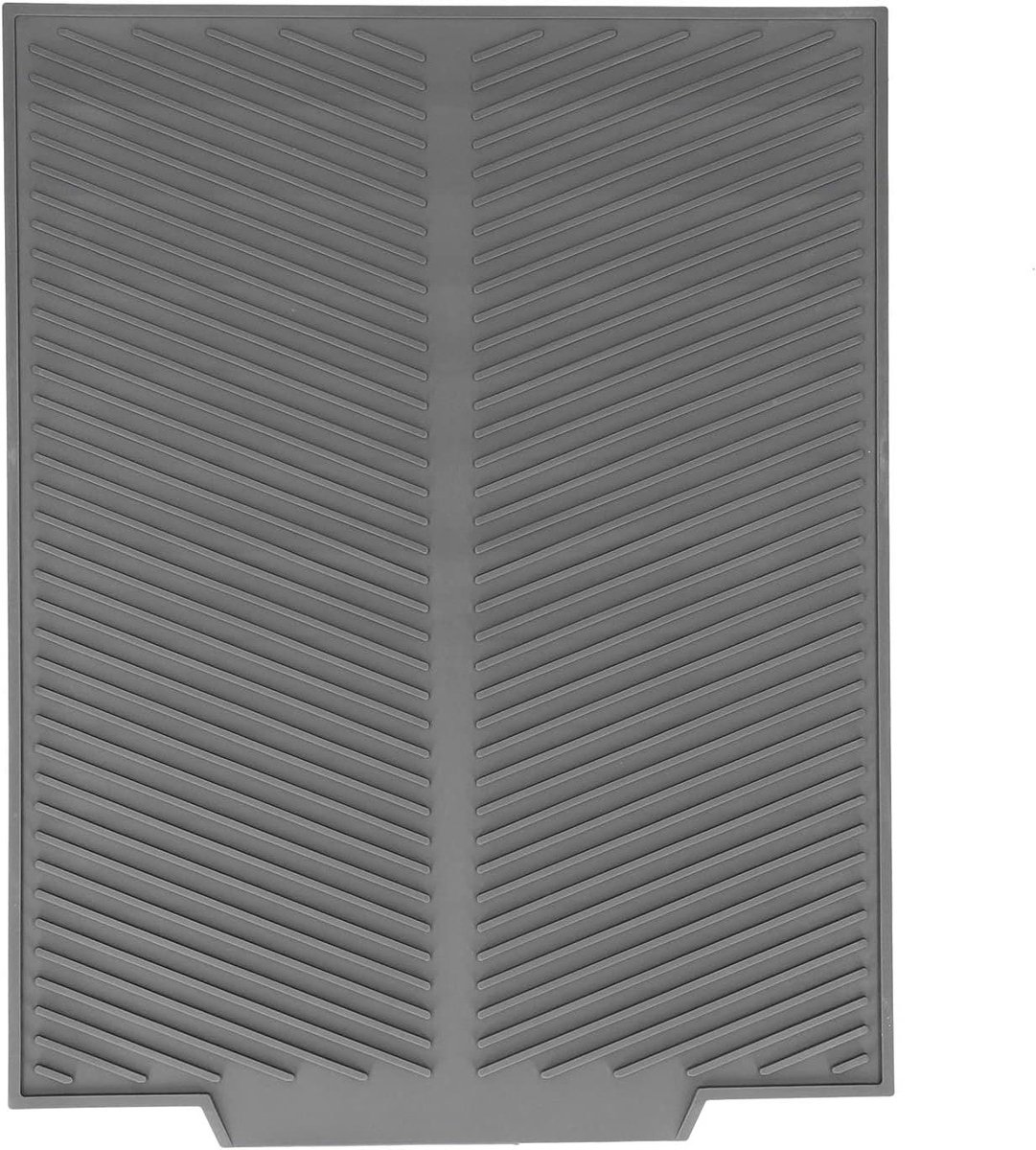 Siliconen Droogmat - Afdruiprek Mat - Keuken Organiseren - Sneldrogend Ontwerp - Large - Grijs