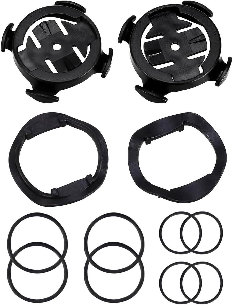 Fietscomputer Houders - GPS Steunen - Veilig Fietsen - Set van 2 stuks - 10.4 x 6.4 cm - Zwart