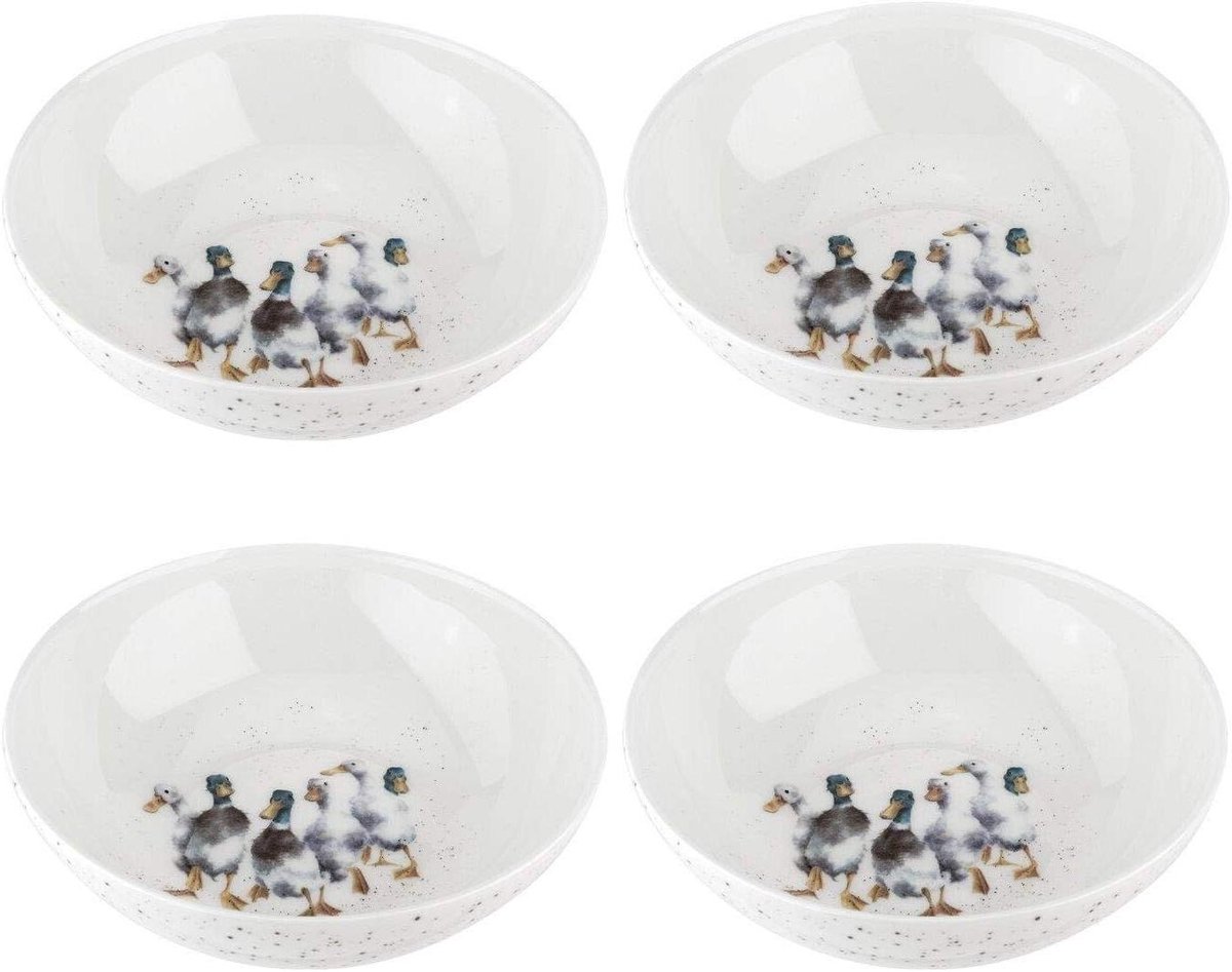 Schalen Set - Servies Set Kommen Set - Eten Serveren - Fijn Beenderporselein - 153 cm - Wit