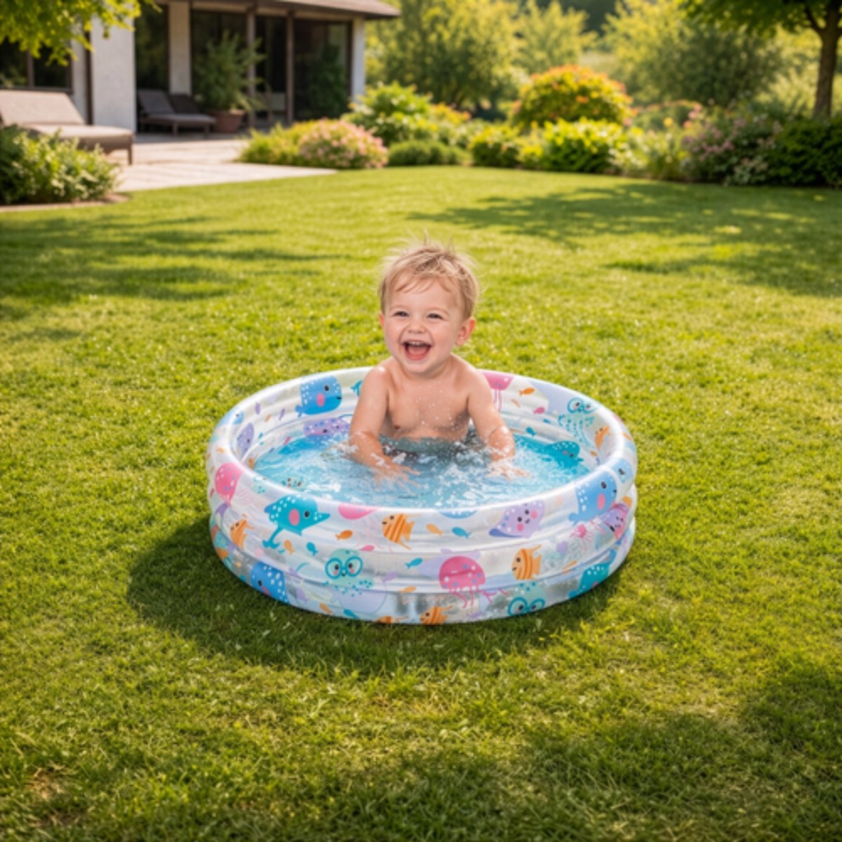 Intex Beach Buddies 3-Ring Baby Opblaaszwembad - Ø 61 x 22 cm — afbeelding 11