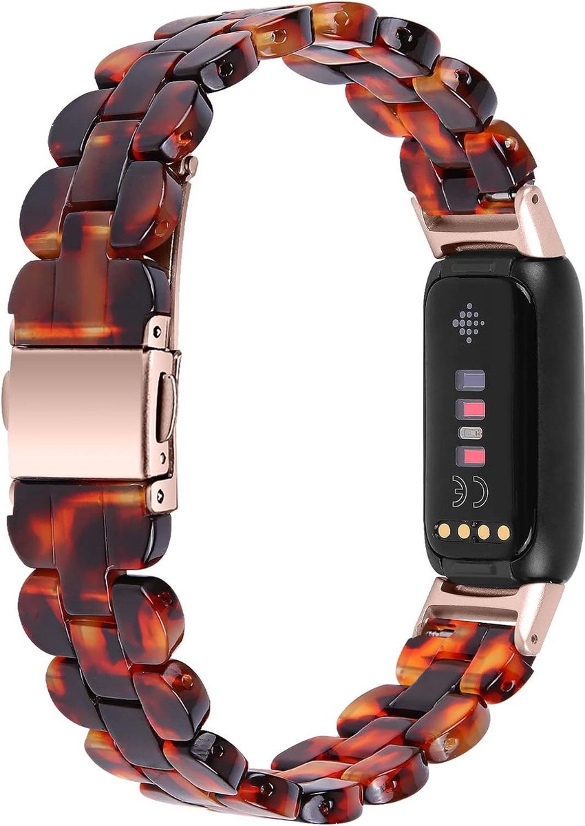 Harsband Fitbit Luxe - Armband Horloge - Dagelijks Gebruik - Verstelbaar met Gesp - 140-215mm Pols - Zwart