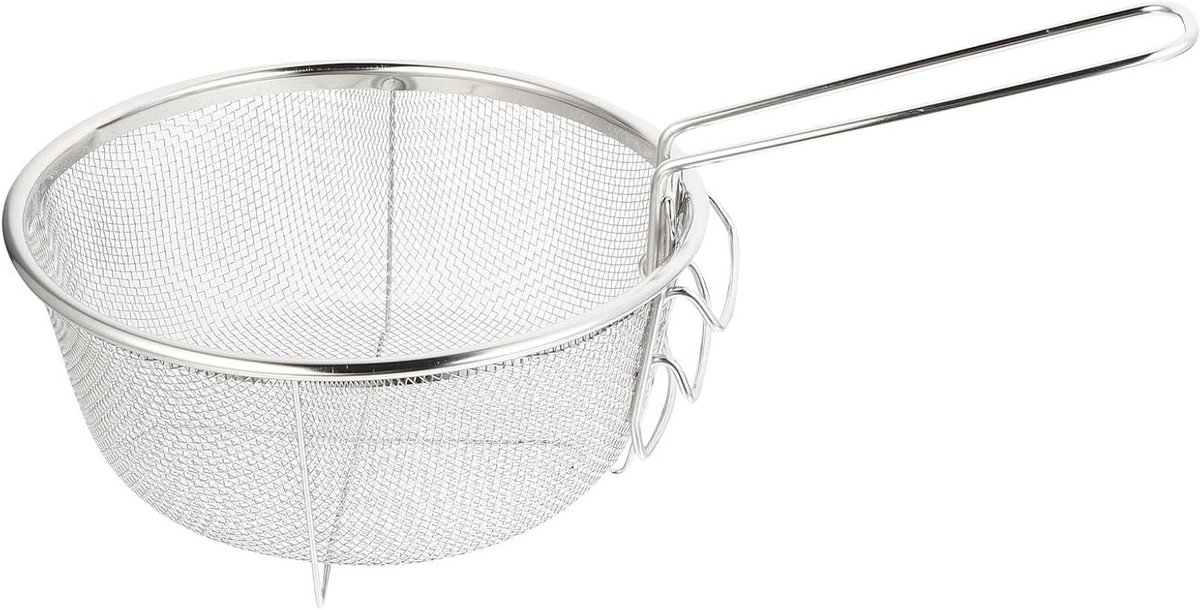 Ronde Metalen Frituurmand voor Snacks, Ideaal voor Frietjes, Kip, Garnalen en Uienringen