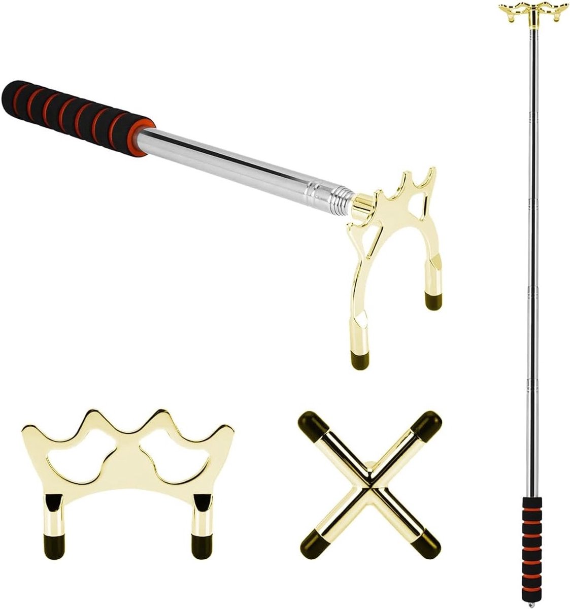 Retractable Billiard Cue met Verwijderbare Messing Bridgekop en Stick Bridge Houder voor Pooltafel Accessoires, Perfect voor Biljartliefhebbers