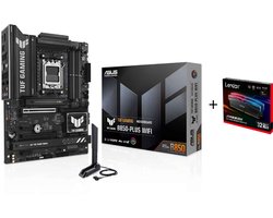 ASUS TUF Gaming B850-PLUS WiFi Moederbord + Lexar ARES RGB 32GB DDR5 6000MHz CL28 RAM Bundel – AM5, ATX, WiFi, 8000MHz (OC)