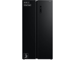 Inventum SKV0178B No Frost energiezuinige Amerikaanse koelkast - 555 liter - Digitaal led-display - IJsblokjesmaker - Stil: 37 dB - Superkoelen - Supervriezen - 2 deuren - Energielabel D - Zwart