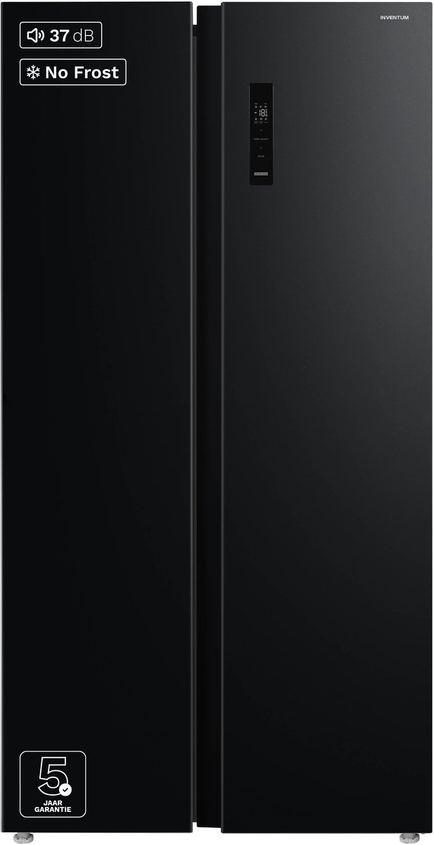 Bol.com Inventum SKV0178B No Frost energiezuinige Amerikaanse koelkast - 555 liter - Digitaal led-display - IJsblokjesmaker - St... aanbieding