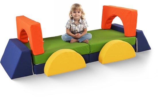 Creatieve Speelbank Set voor Kinderen - 10-Delig - Multifunctioneel - Wasbare Hoezen - Veilig en Duurzaam - Perfect voor Spelen en Slapen van MKS. — afbeelding 2