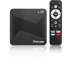 Lipa HS86 Mini 13 Android Tv Box 4-32 GB Android 14 - Mediaplayer voor tv - media streamer - Tv box Android – Voice Remote - 4K - Apps via Playstore en internet - Wifi en ethernet - Dolby geluid - Bluetooth